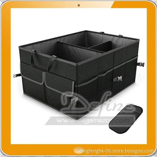 Premium Foldable Auto Trunk Organizer with Non Slip Bottom Strips